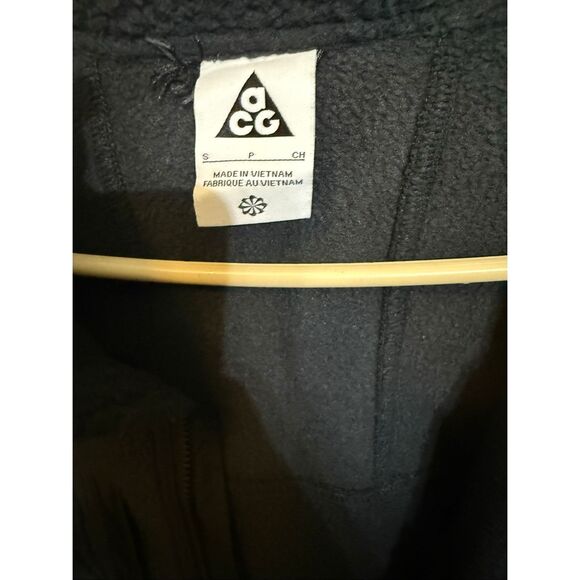 Nike Men's Arctic Wolf Polartec ACG Full Zip Sherpa Jacket Black Small - Picture 12 of 12